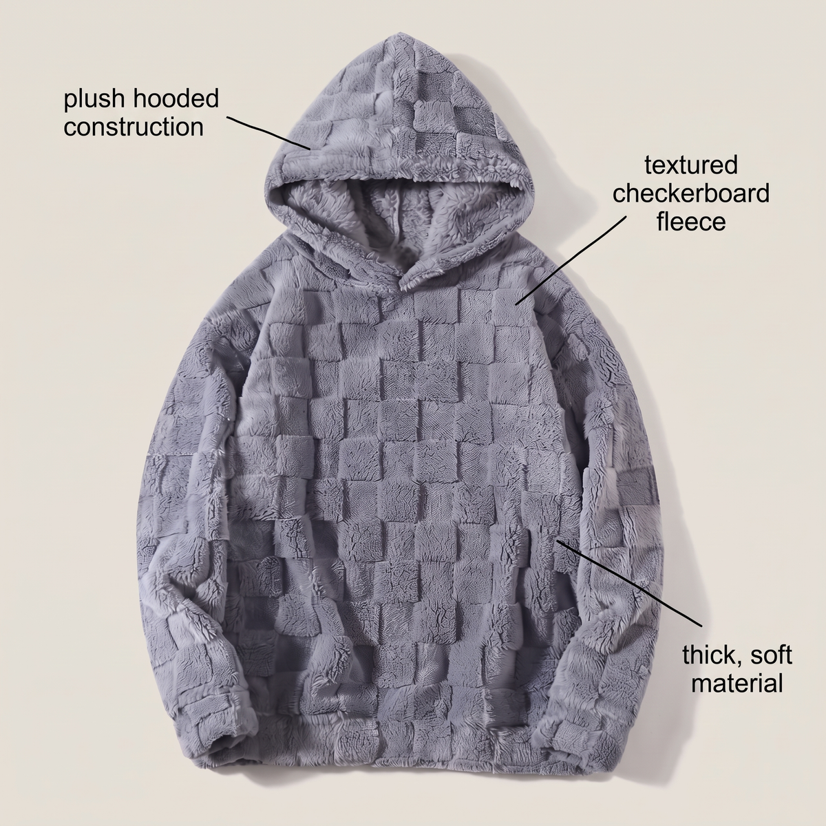 COSY WAFFLE KNIT HOODIE