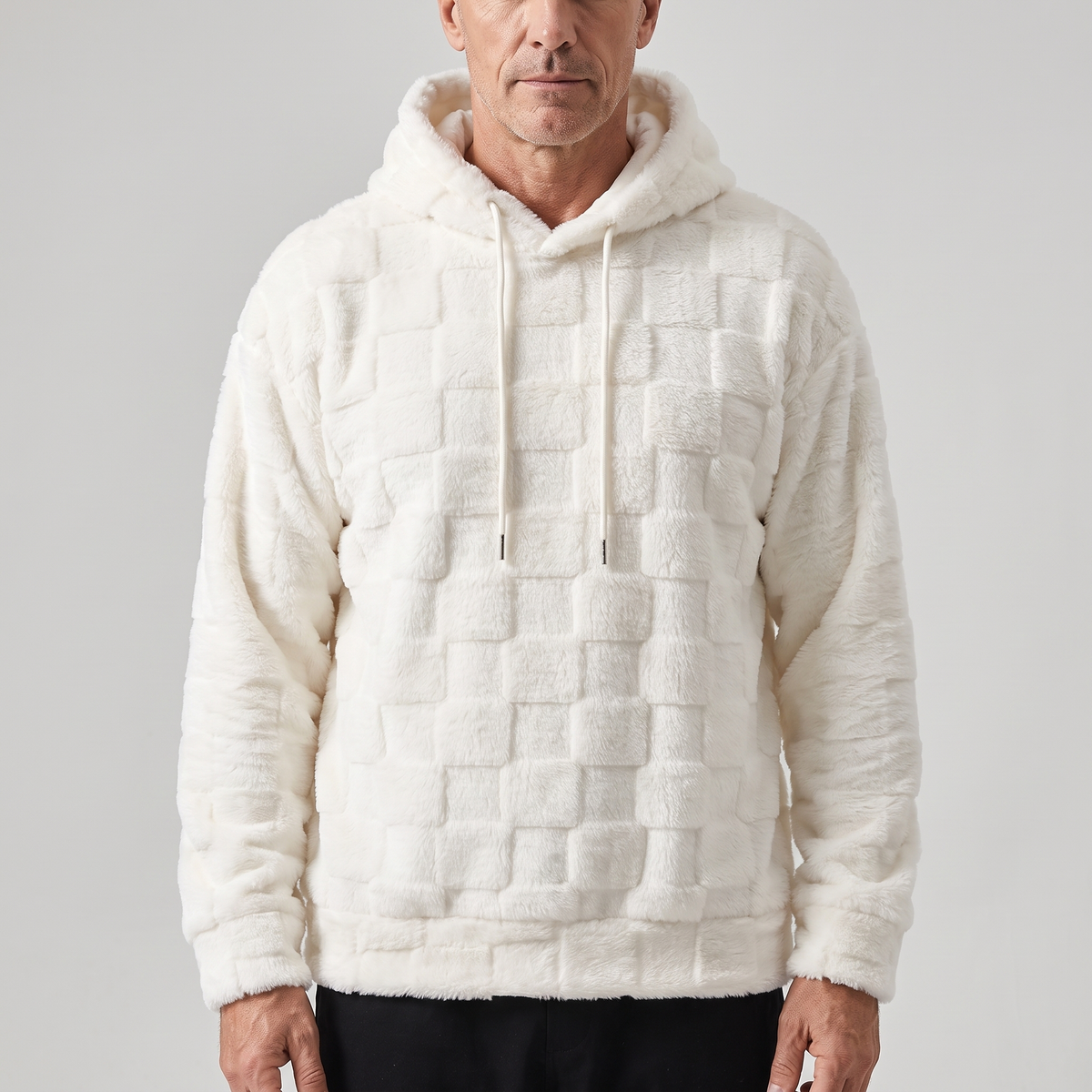 COSY WAFFLE KNIT HOODIE