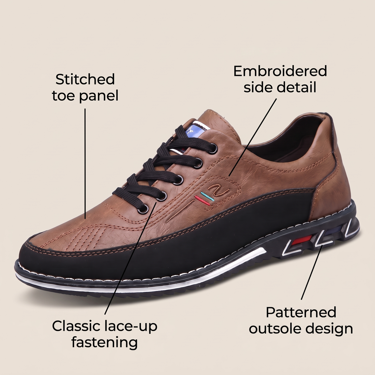 MODERN SUPPORT LEATHER TRAINERS