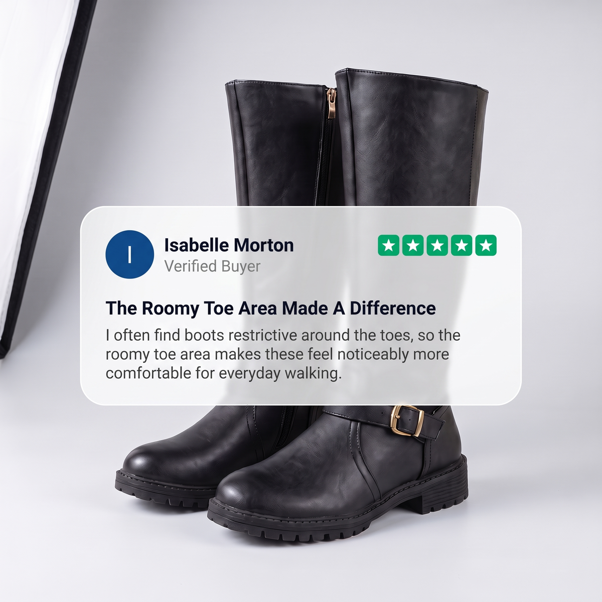 CLASSIC BUCKLE KNEE HIGH BOOTS