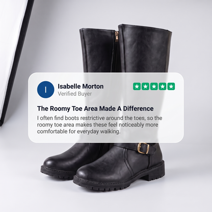 CLASSIC BUCKLE KNEE HIGH BOOTS