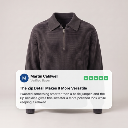 CLASSIC TEXTURED ZIP JUMPER