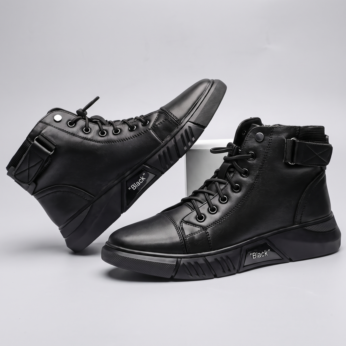 CLASSIC LEATHER HIGH TOP BOOTS