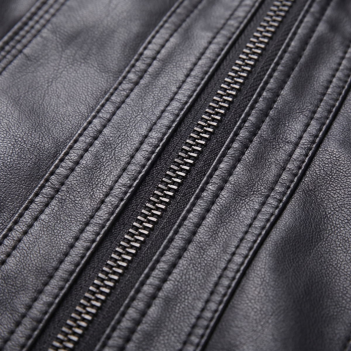 FITTED HOODED LEATHER JACKET
