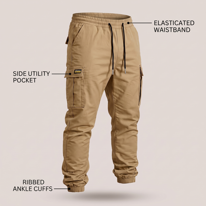 EVERYDAY DRAWSTRING CARGO TROUSERS