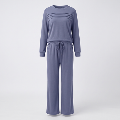 EFFORTLESS CREW NECK TROUSER SET