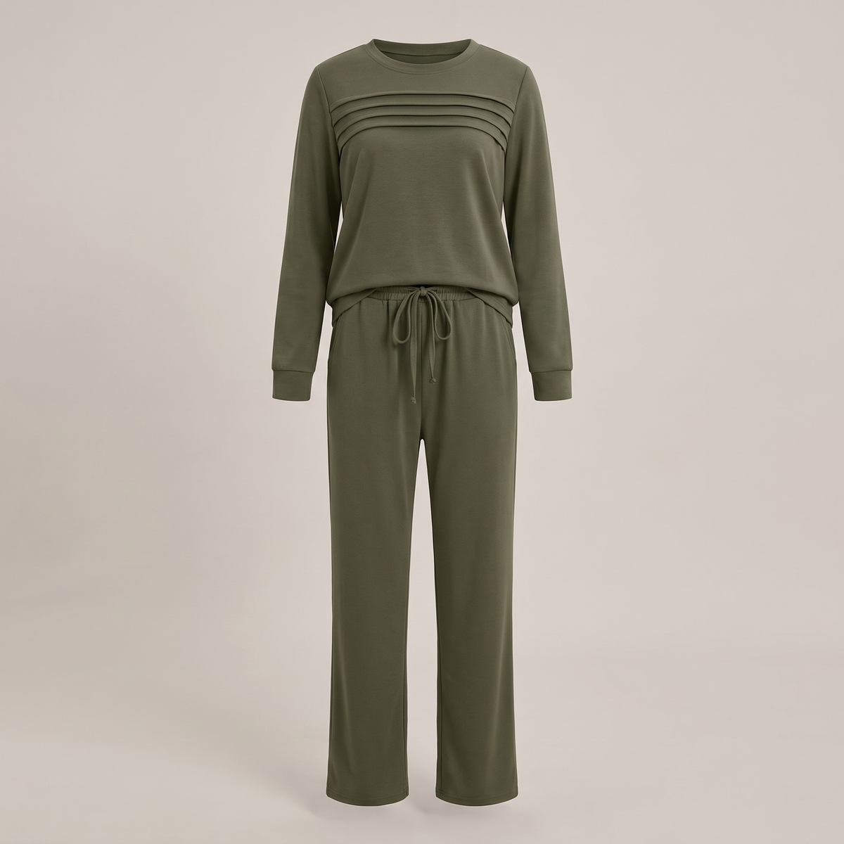 EFFORTLESS CREW NECK TROUSER SET