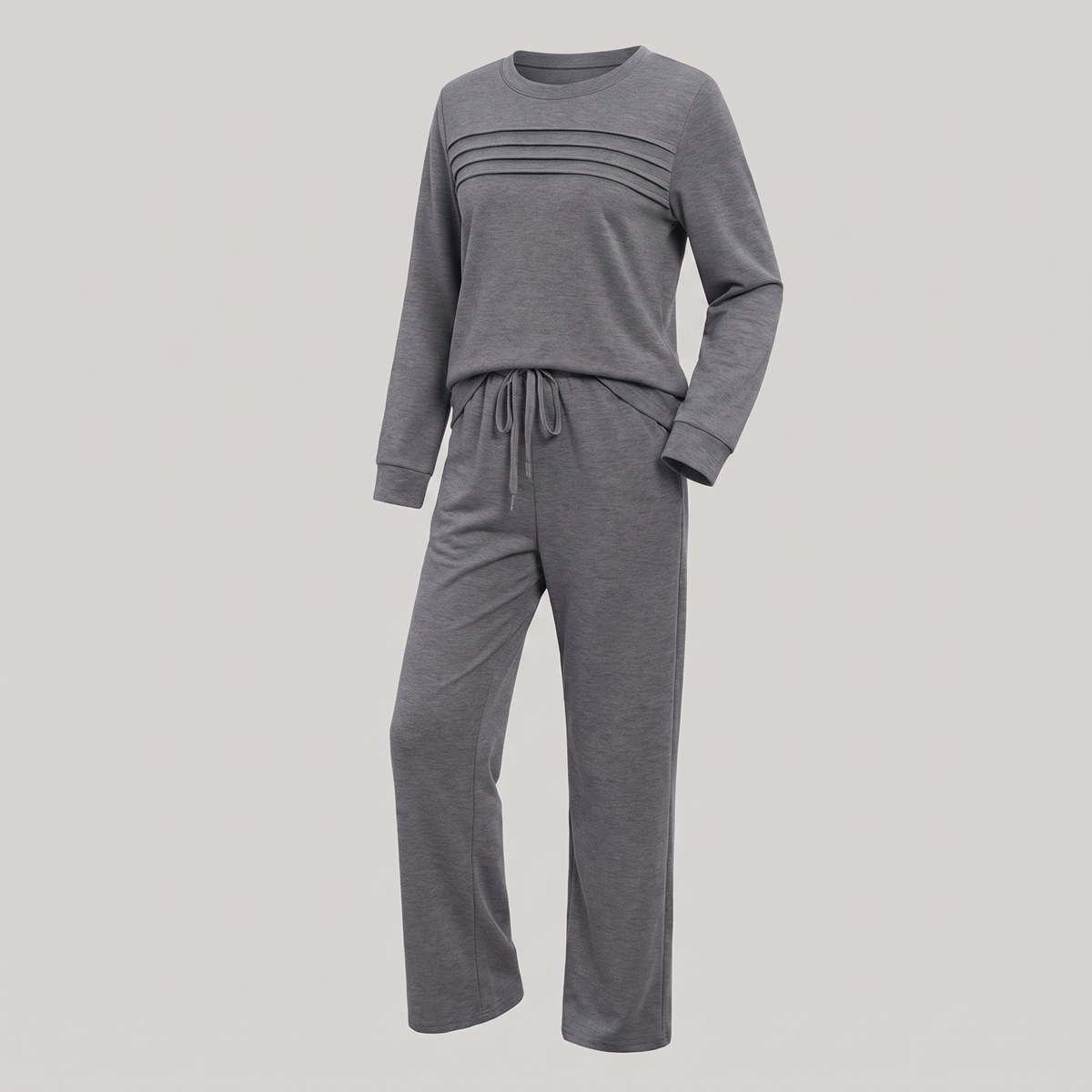 EFFORTLESS CREW NECK TROUSER SET