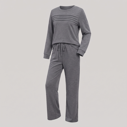 EFFORTLESS CREW NECK TROUSER SET