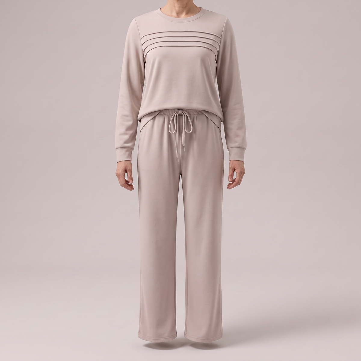 EFFORTLESS CREW NECK TROUSER SET