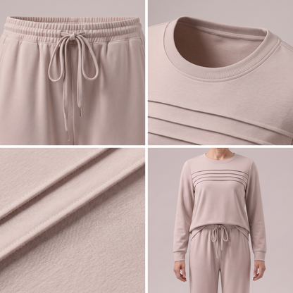 EFFORTLESS CREW NECK TROUSER SET