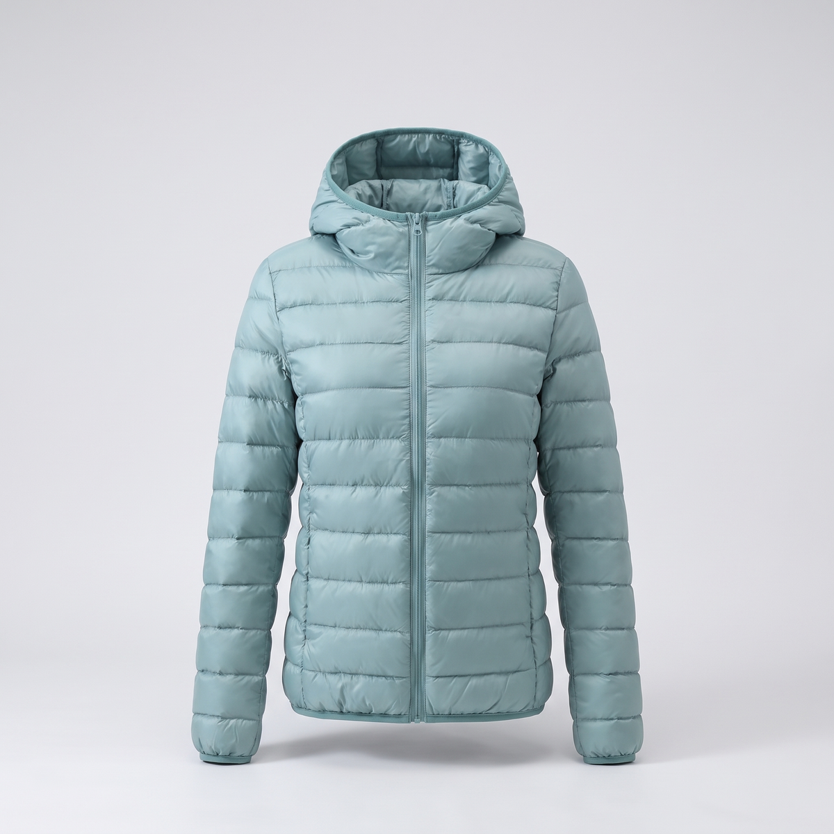 SLIMLINE HOODED PUFFER JACKET