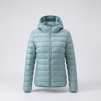 SLIMLINE HOODED PUFFER JACKET