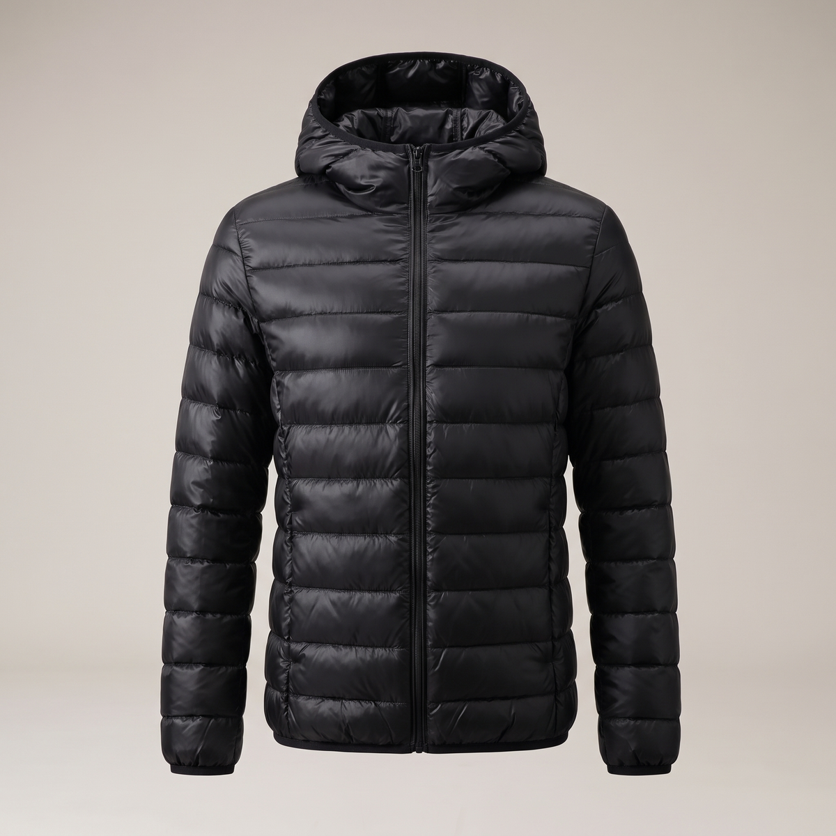 SLIMLINE HOODED PUFFER JACKET