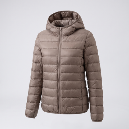 SLIMLINE HOODED PUFFER JACKET