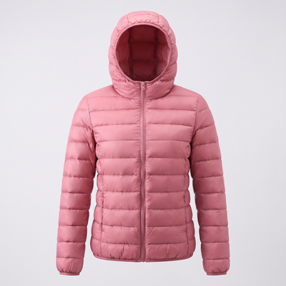 SLIMLINE HOODED PUFFER JACKET
