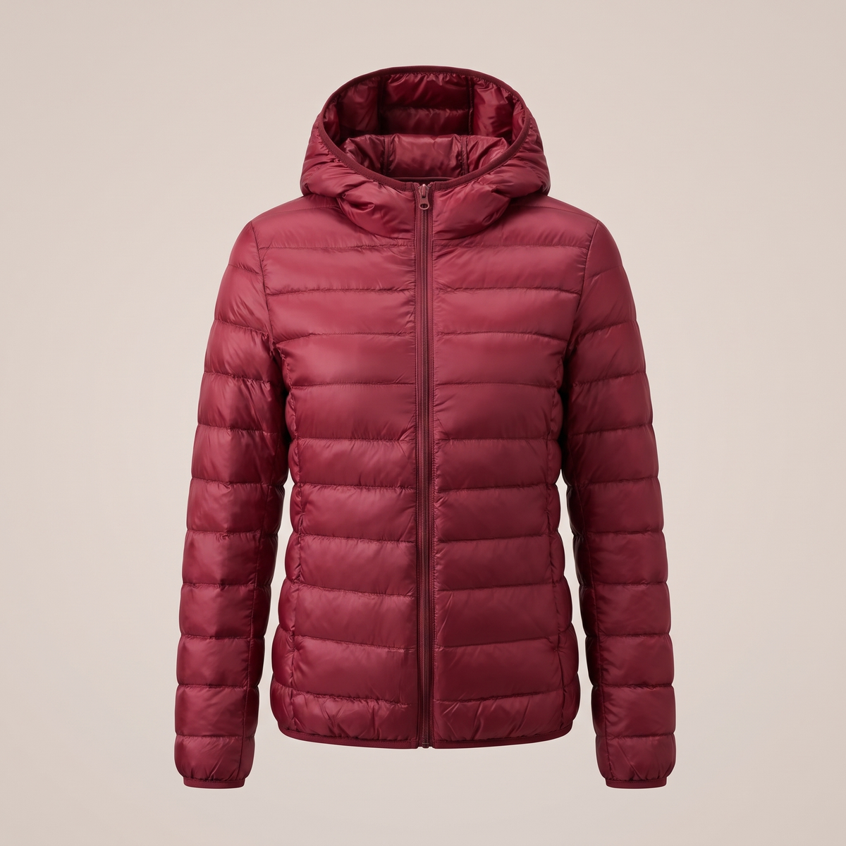 SLIMLINE HOODED PUFFER JACKET