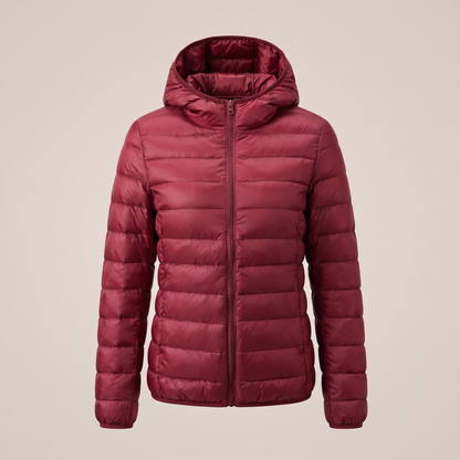 SLIMLINE HOODED PUFFER JACKET