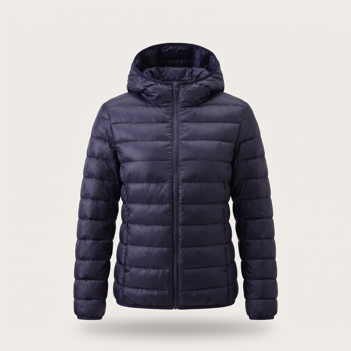 SLIMLINE HOODED PUFFER JACKET