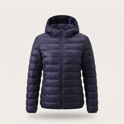 SLIMLINE HOODED PUFFER JACKET