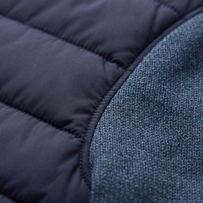 QUILTED FRONT KNIT JACKET