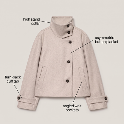 REFINED HIGH NECK JACKET