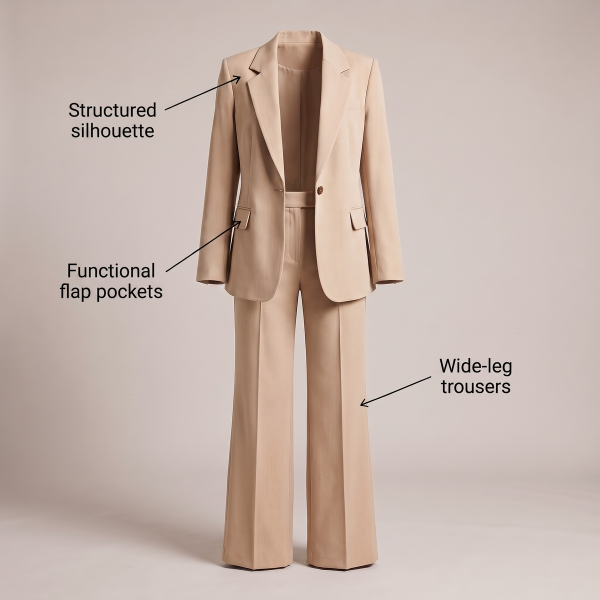 STRUCTURED BLAZER AND TROUSER SET