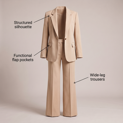 STRUCTURED BLAZER AND TROUSER SET