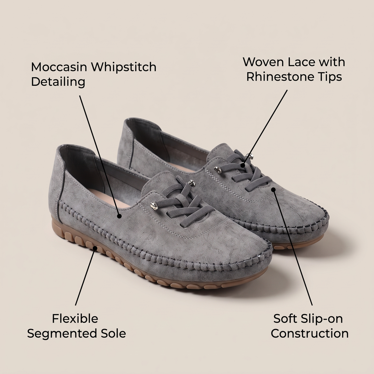FLEXIBLE COMFORT MOCCASINS