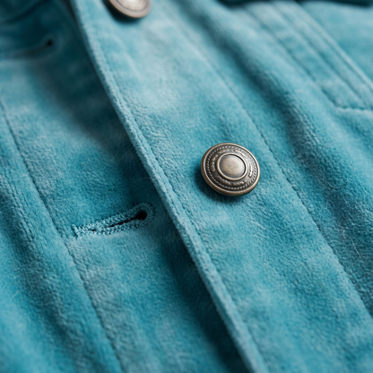 VELVET BUTTON FRONT JACKET