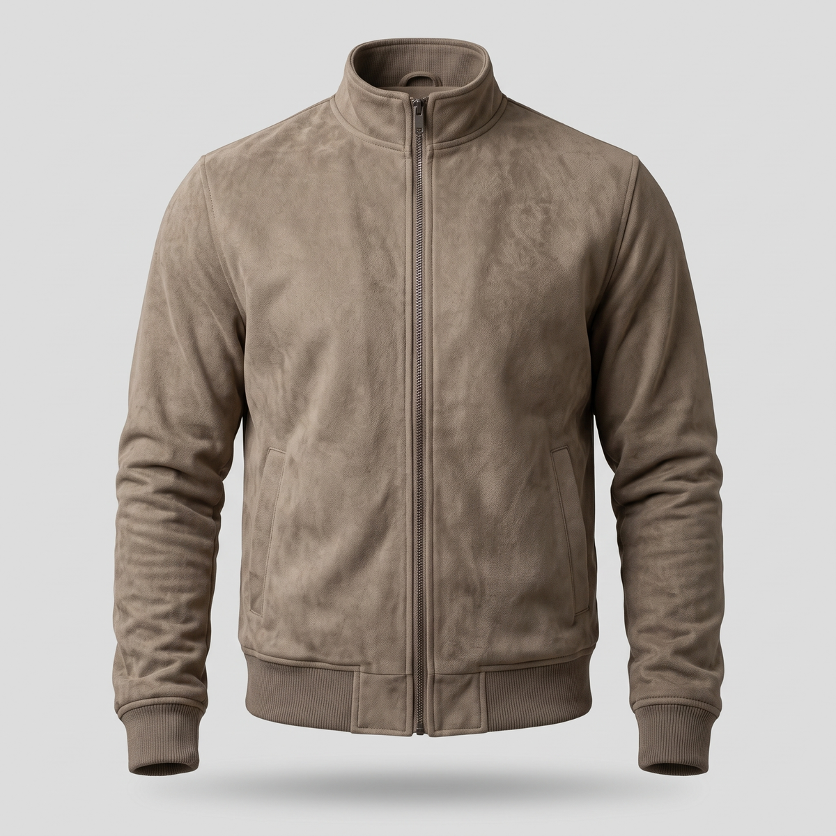 TEXTURED ZIP FRONT JACKET