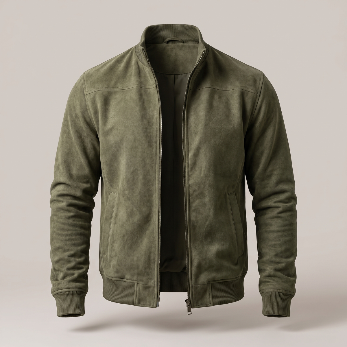 TEXTURED ZIP FRONT JACKET