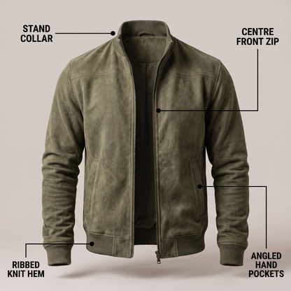 TEXTURED ZIP FRONT JACKET