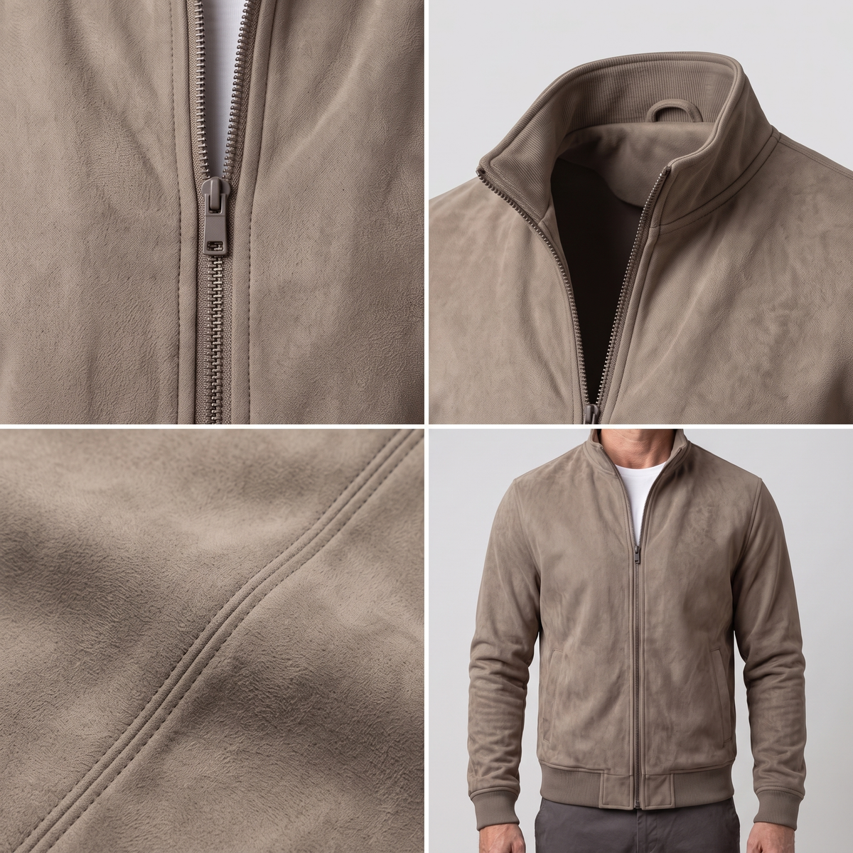 TEXTURED ZIP FRONT JACKET