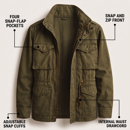UTILITY POCKET ZIP JACKET