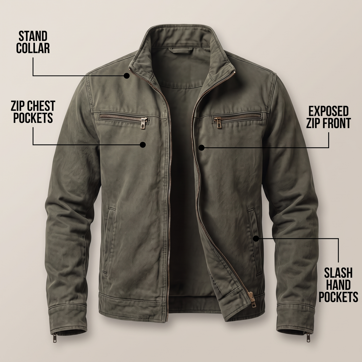 ZIP POCKET CASUAL JACKET