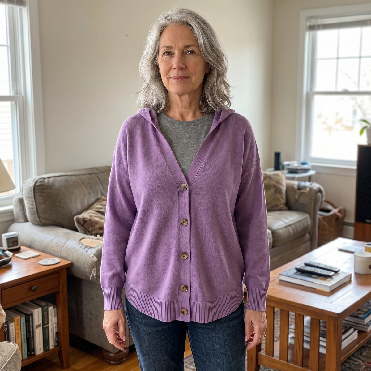 EASY LAYER BUTTON CARDIGAN