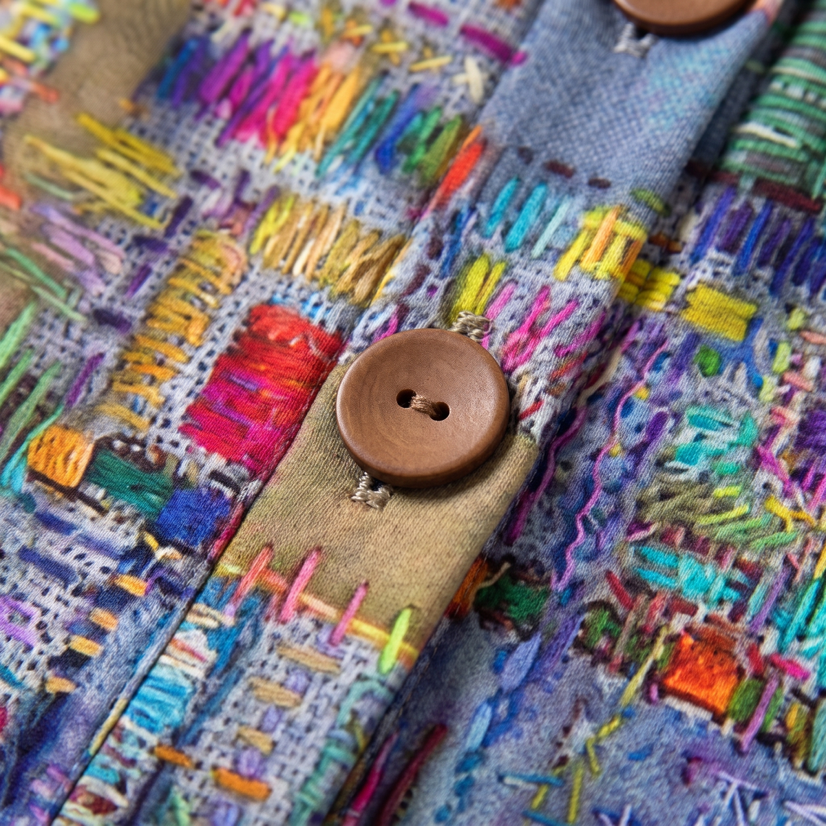 PATCHWORK HOODED CARDIGAN