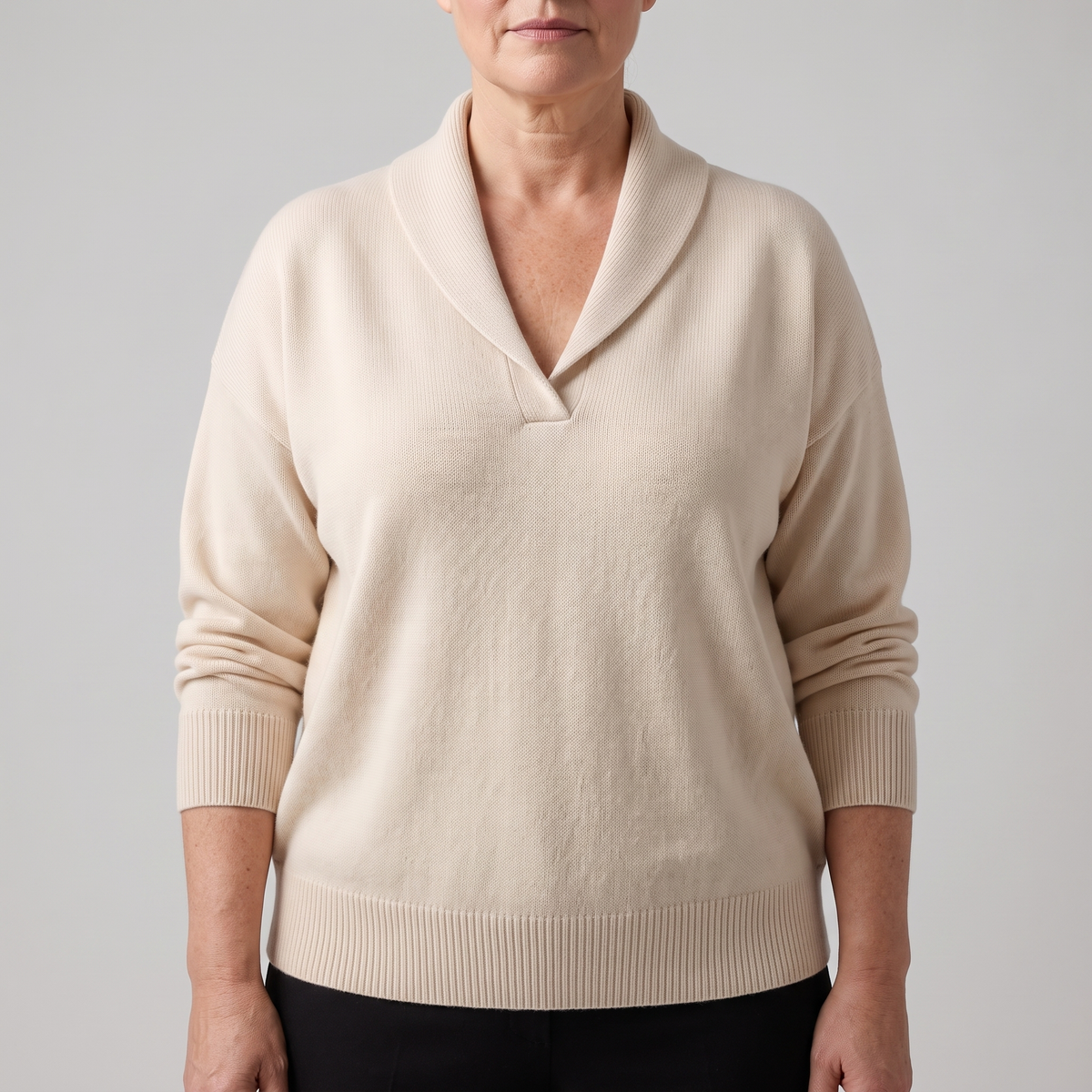 SHAWL COLLAR RELAXED JUMPER