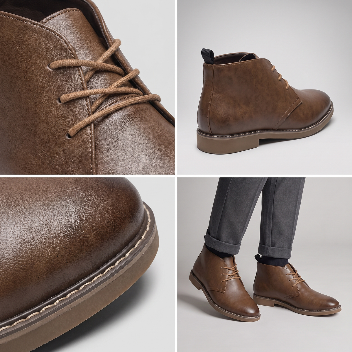 PLAIN TOE CHUKKA BOOTS
