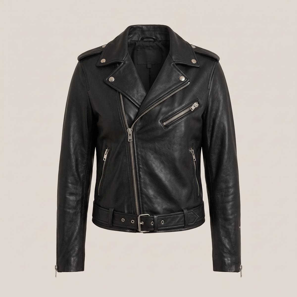 ASYMMETRIC ZIP BIKER JACKET