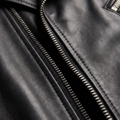 BELTED MOTO LEATHER JACKET