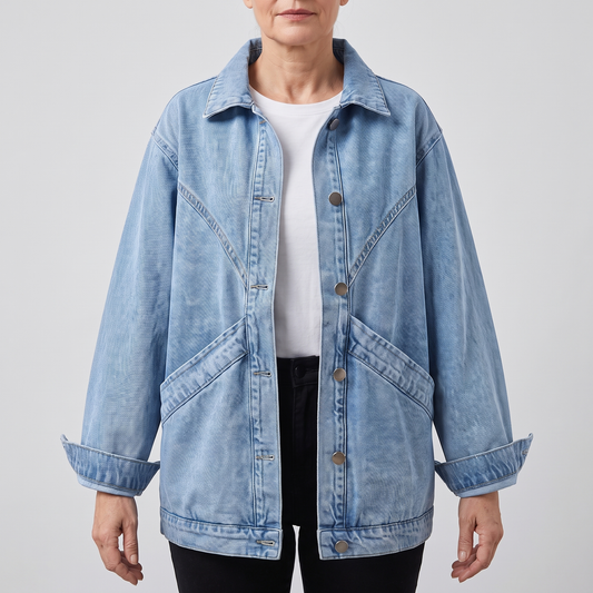 SLOUCH FIT DENIM OVERSHIRT