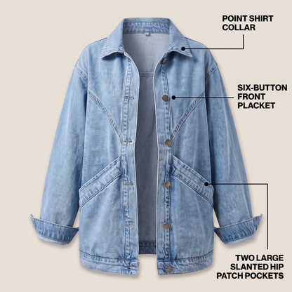 ANGLED POCKET DENIM LAYER