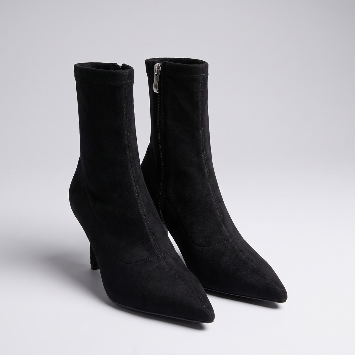 SUEDE POINTED ANKLE BOOTS