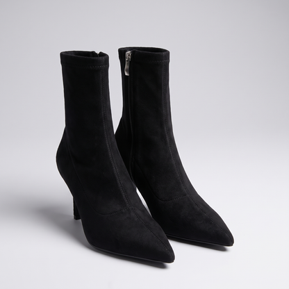 SUEDE POINTED ANKLE BOOTS
