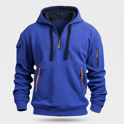 HALF ZIP UTILITY HOODIE