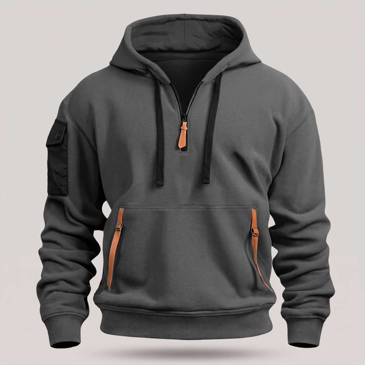 HALF ZIP UTILITY HOODIE