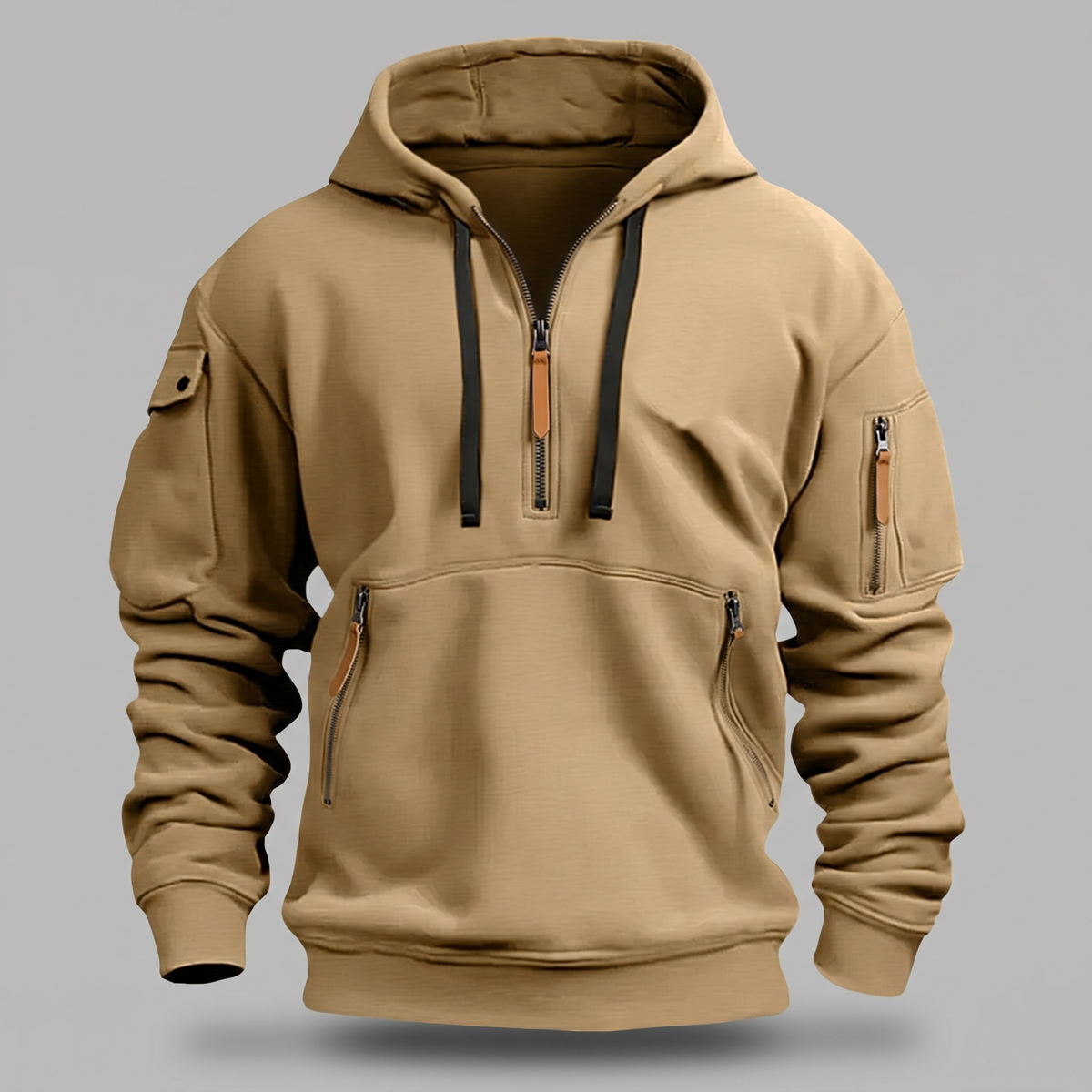 HALF ZIP UTILITY HOODIE