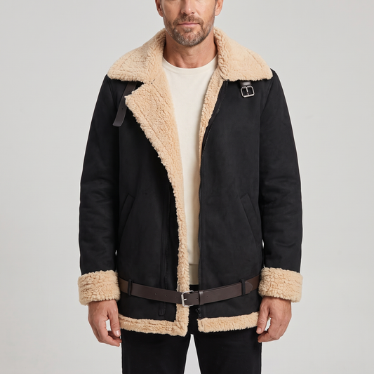 SHEARLING LINED AVIATOR JACKET